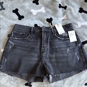 Women's Black Denim Shorts